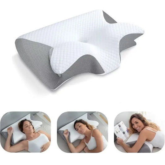 Almohada Cervical Ortopédica Ergonómica de Espuma Viscoelástica Premium