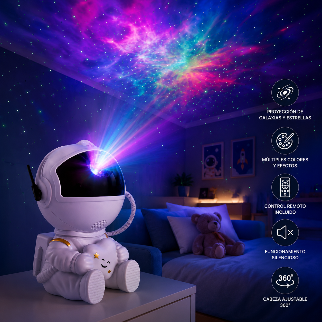 Proyector Galaxia Astronauta Klarivo™