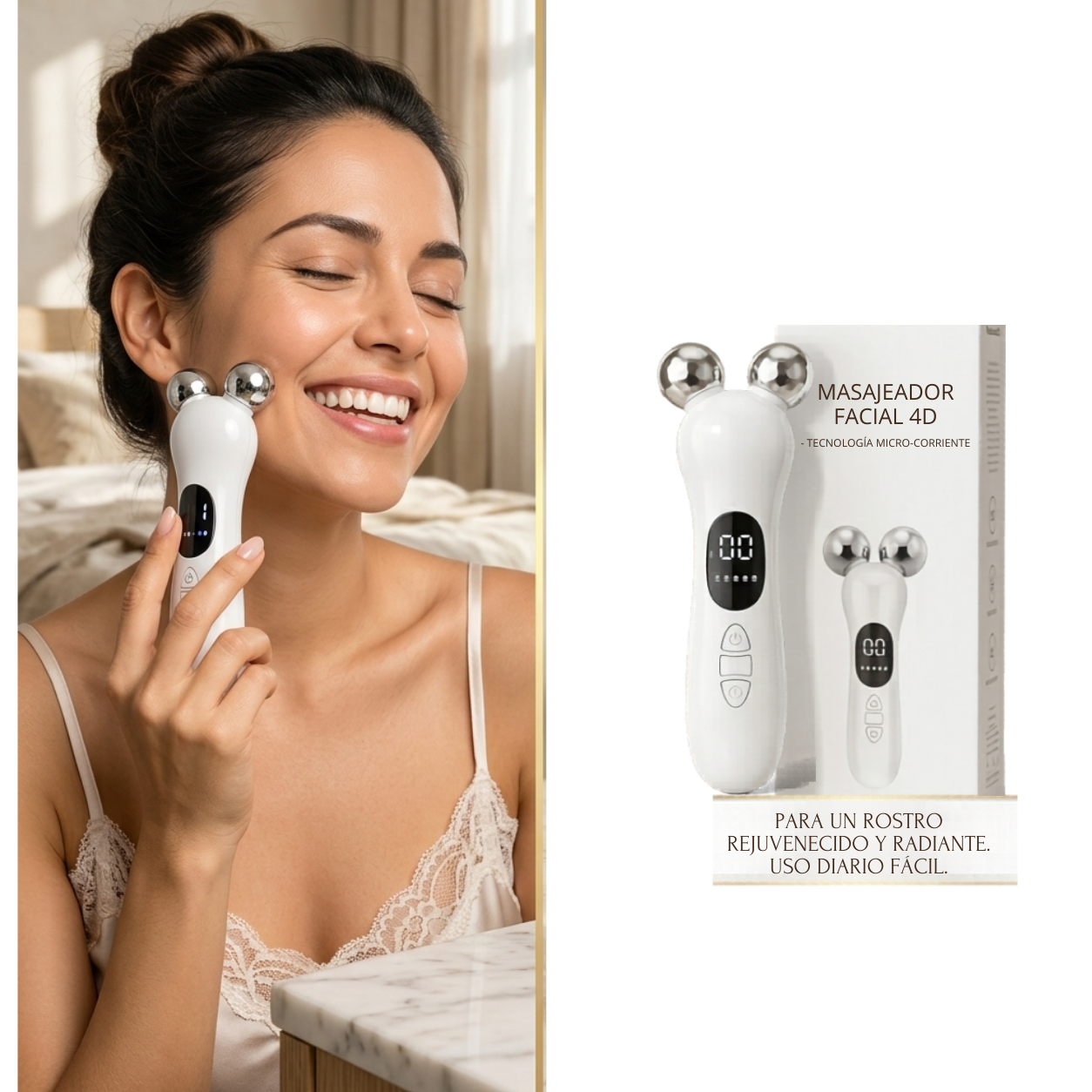 Masajeador Facial de Microcorrientes 4D
