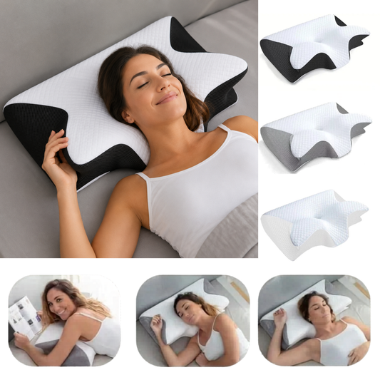 Almohada Cervical Ortopédica Ergonómica de Espuma Viscoelástica Premium