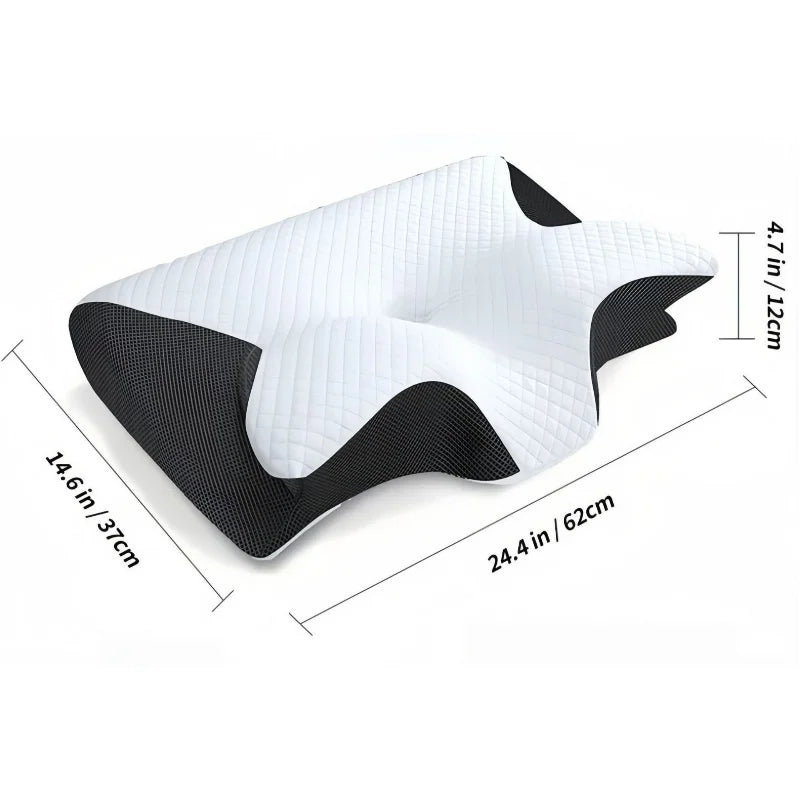 Almohada Cervical Ortopédica Ergonómica de Espuma Viscoelástica Premium